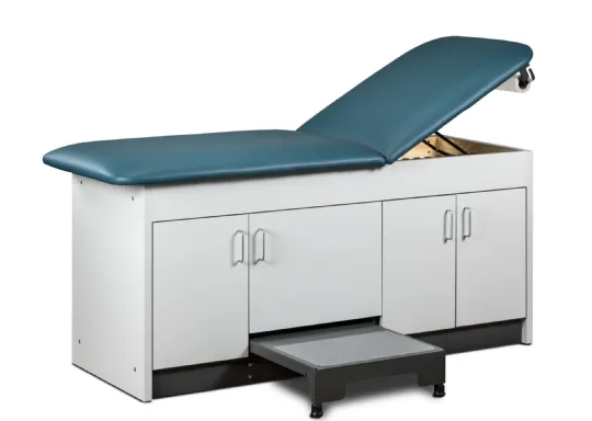 Clinton Industries Exam Table with Step Stool and Storage,