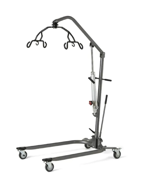 Manual Patient Lift with Full-Body Sling by Medline, 400 lb. Weight Capacity, 6 Point Cradle, Tool-Free Assembly