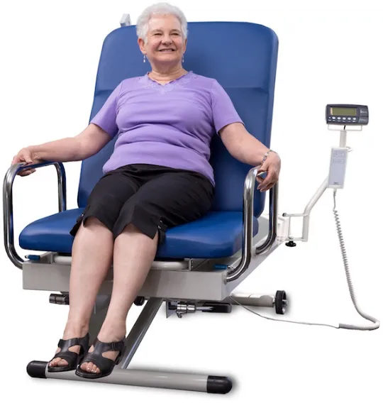 Med Mizer UpScale Medical Exam Table with Integrated Scale, 450 lb. Weight Capacity, Pelvic Tilt, Includes Paper Dispenser
