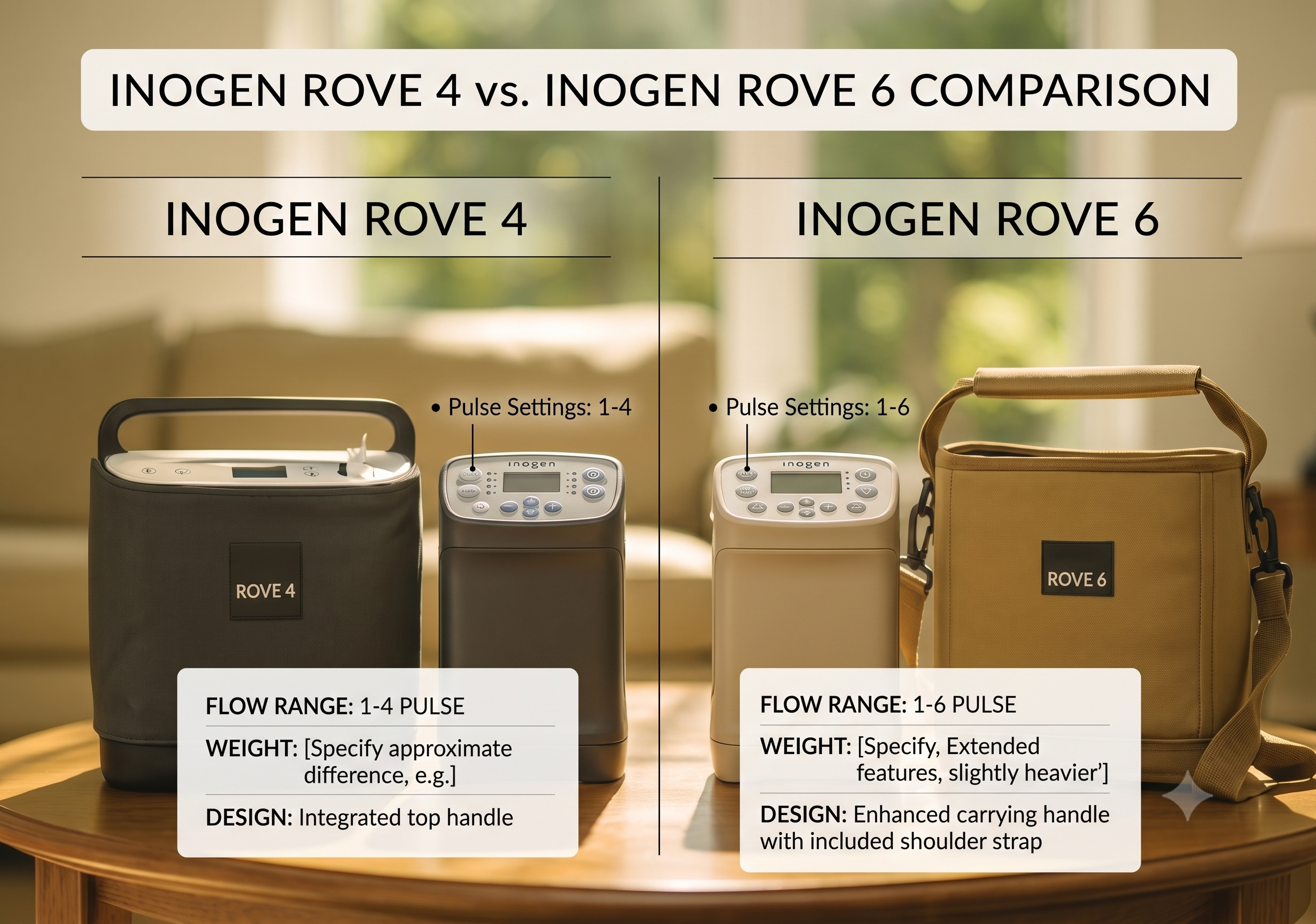Inogen Rove 6 VS Rove 4